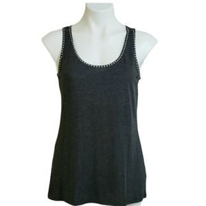 Mossimo Studded Tank Top Women's Size Medium Charcol Gray